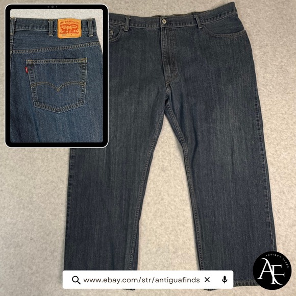 Levi's Other - Levi's 559 Relaxed Straight‎ Jeans Mens 42x27 Dark Wash Denim Blue Pants